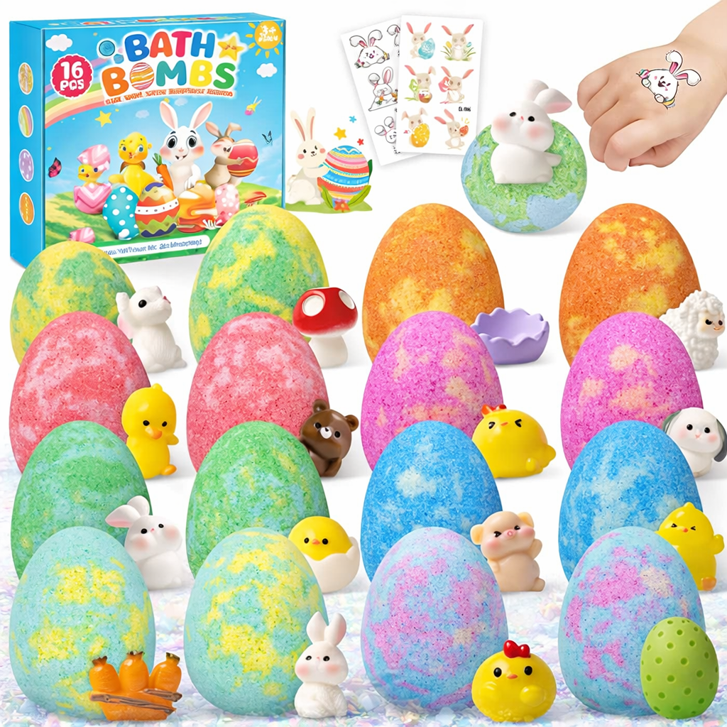 Bunny Shaped Surprise Bath Bombs for Kids Pack