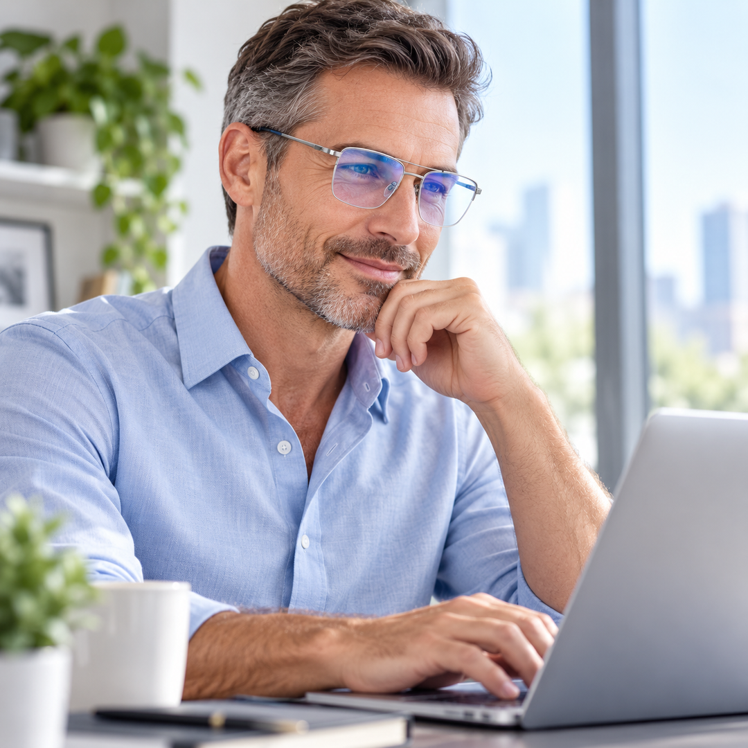 Progressive Multifocal Glasses for Clear All-Distance Vision