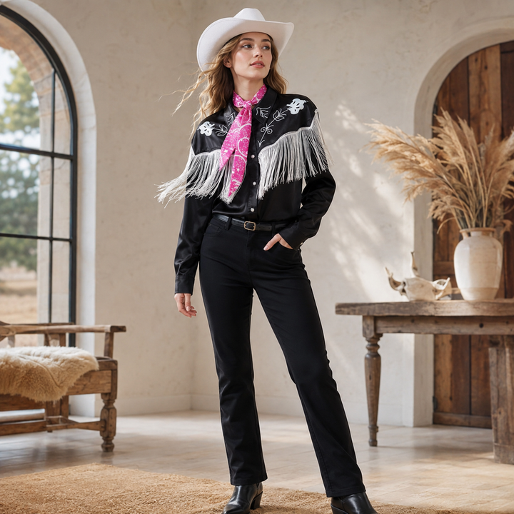 Western Cowgirl Costume Set for Men and Women