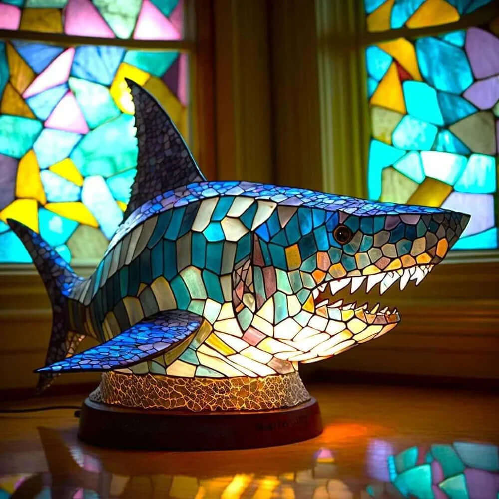 Stained Glass Animal Table Lamp Night Light