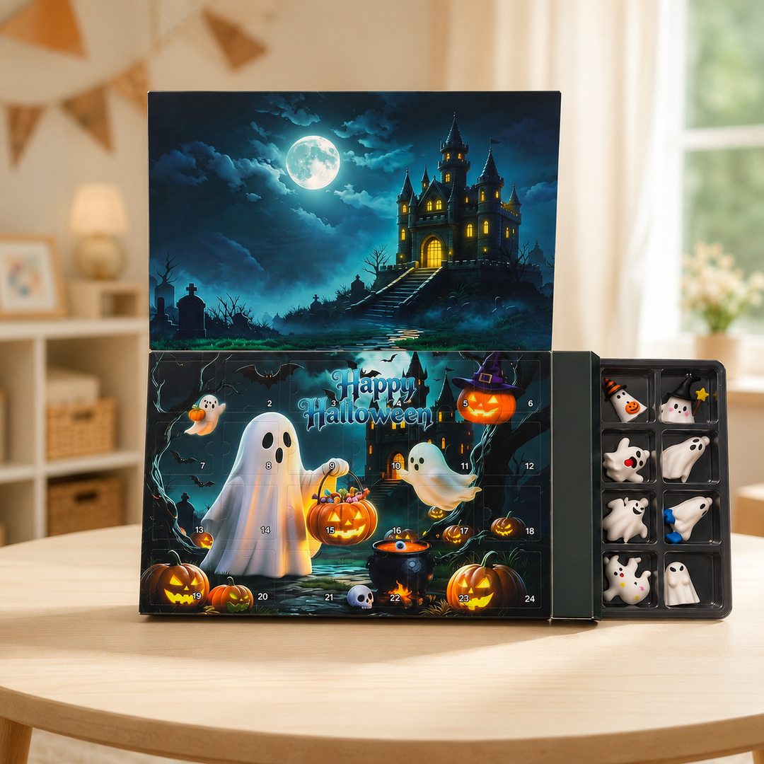Halloween Advent Calendar with 24 Collectible Figures Little Ghost Shape