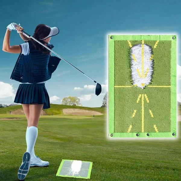 Golf Swing Training Mat with Detection Sensor