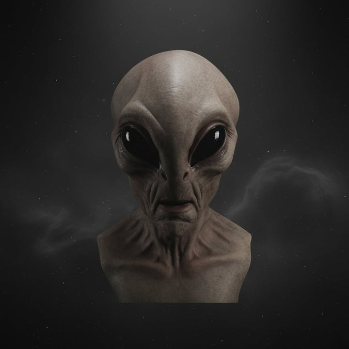 Halloween Alien Mask with Creepy Wrinkled Latex Full Head Design for Costume Party