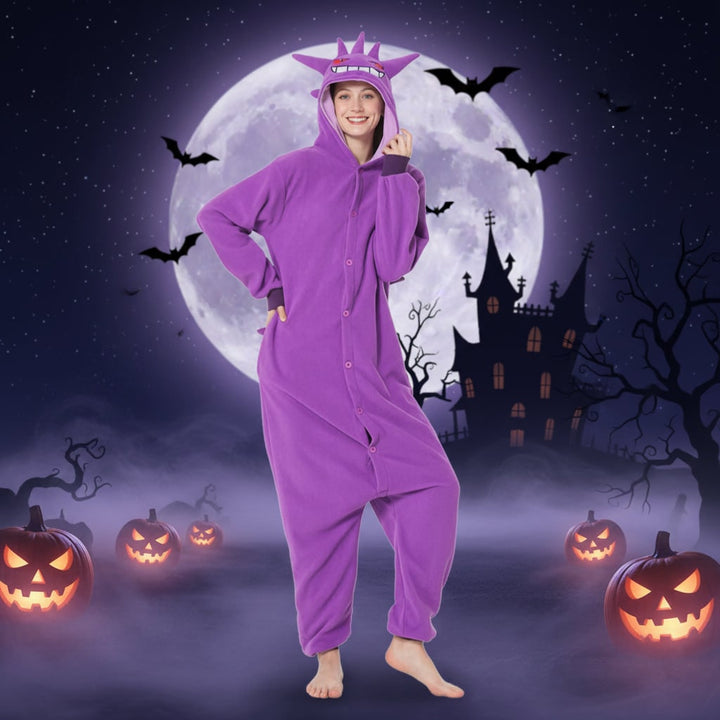 Halloween and Onesie Pajamas with Character Hood Fleece Hooded Design for Christmas Party
