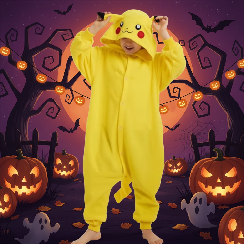 Halloween and Onesie Pajamas with Character Hood Fleece Hooded Design for Christmas Party