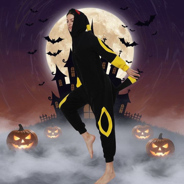 Halloween and Onesie Pajamas with Character Hood Fleece Hooded Design for Christmas Party