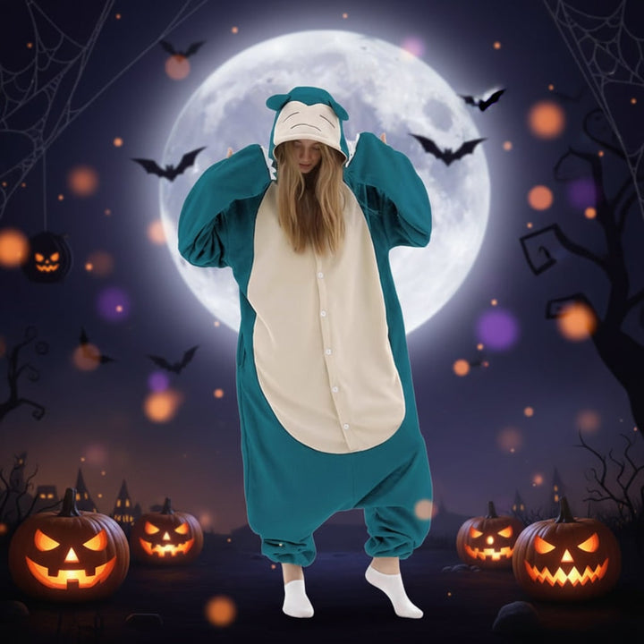 Halloween and Onesie Pajamas with Character Hood Fleece Hooded Design for Christmas Party
