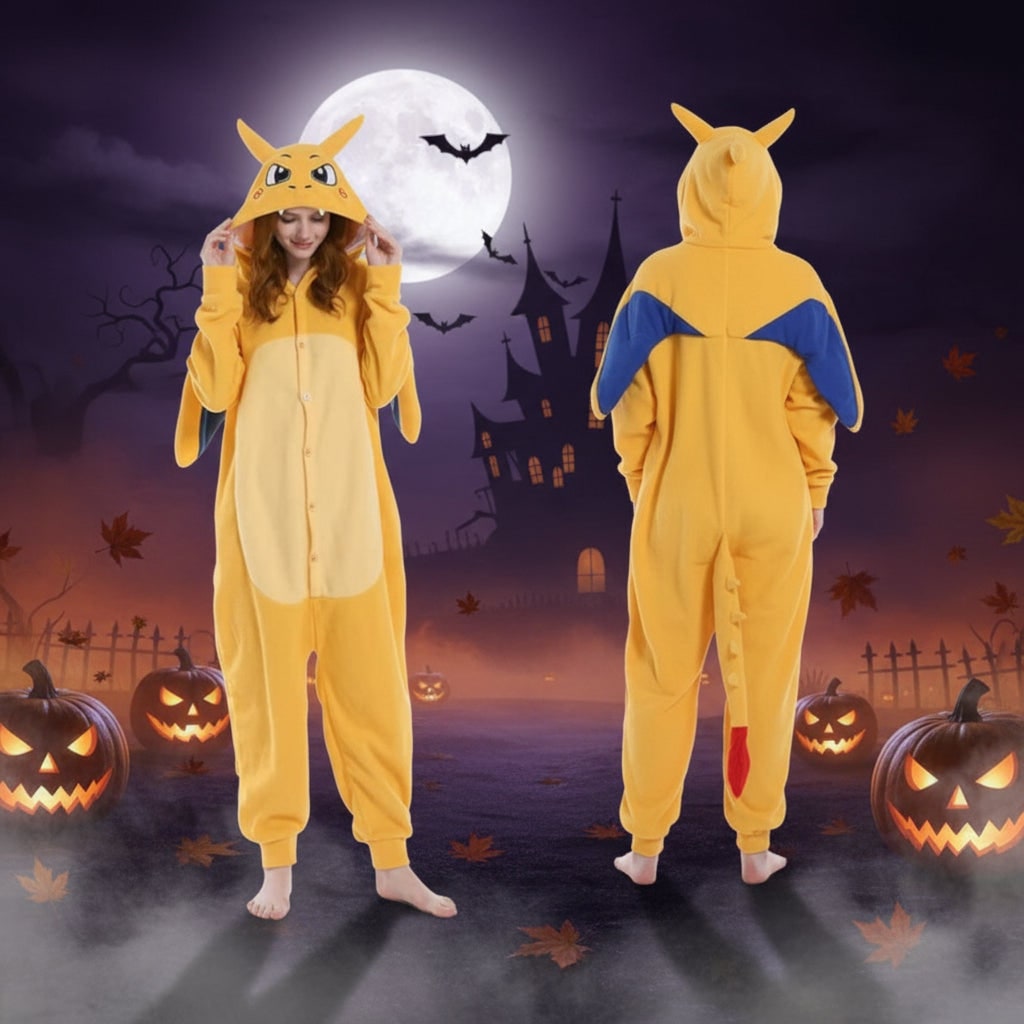 Halloween and Onesie Pajamas with Character Hood Fleece Hooded Design for Christmas Party