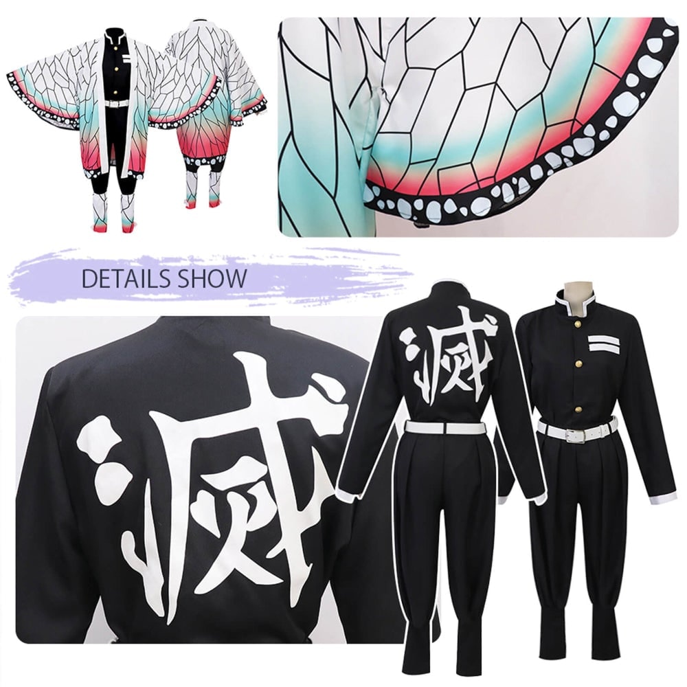 Halloween Anime Cosplay Costume and Outfits Set with Kimono Haori Jacket