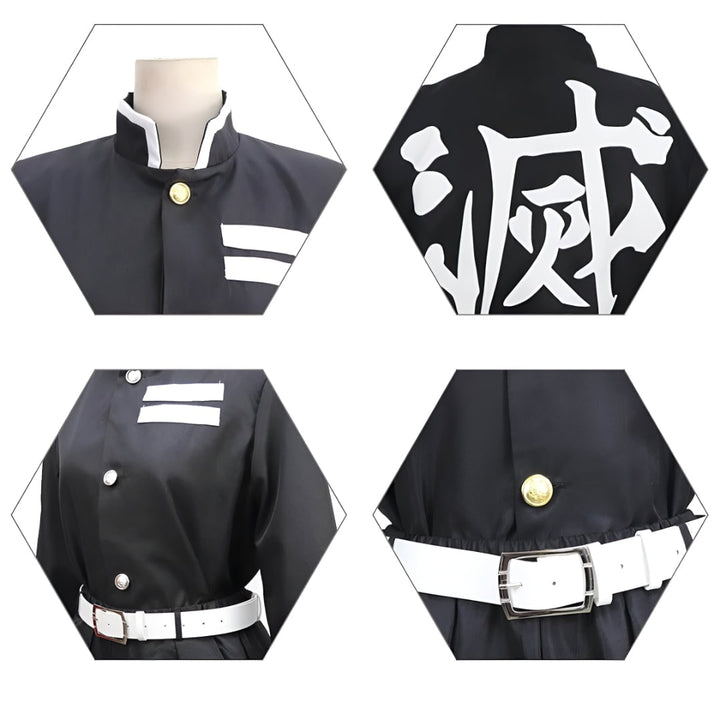 Halloween Anime Cosplay Costume Warrior with Flame Cape and Character Outfit Set