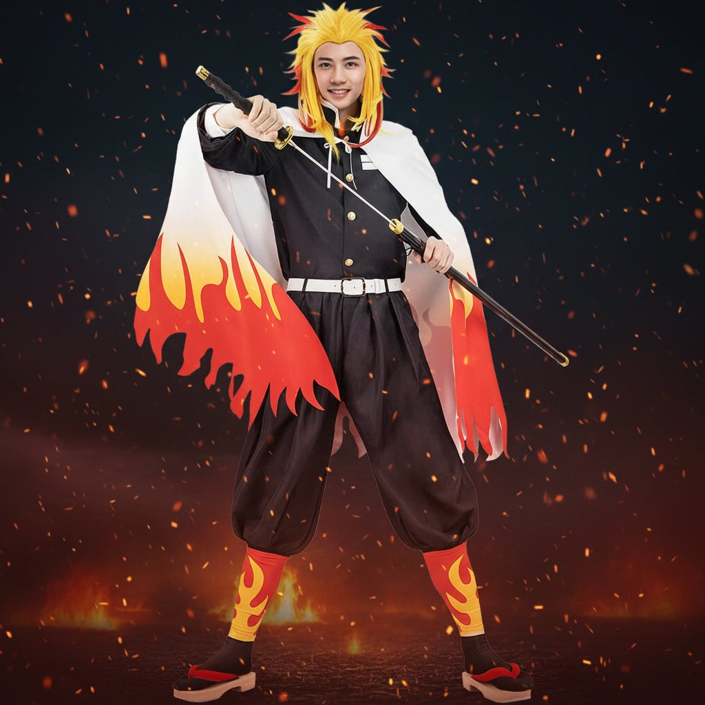 Halloween Anime Cosplay Costume with Haori Jacket and Character Design Multi-Piece Set
