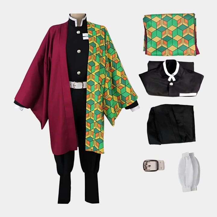 Halloween Anime Cosplay Costume with Split Haori Jacket and Set for Party and Convention