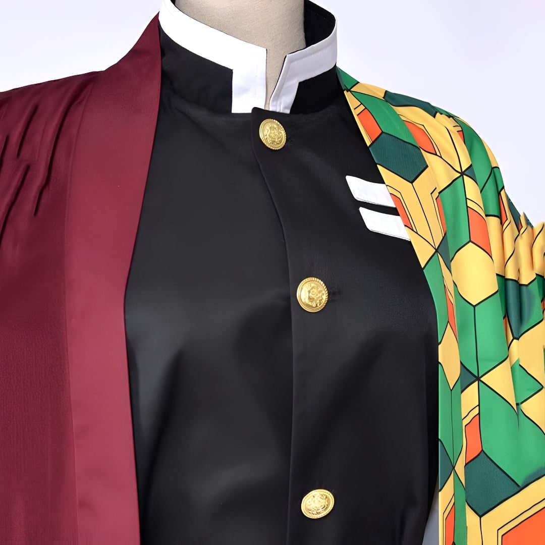 Halloween Anime Cosplay Costume with Split Haori Jacket and Set for Party and Convention