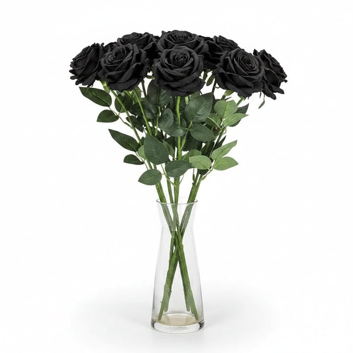 Halloween Artificial Roses Bulk in Vase with Stems for Seasonal Floral Decoration