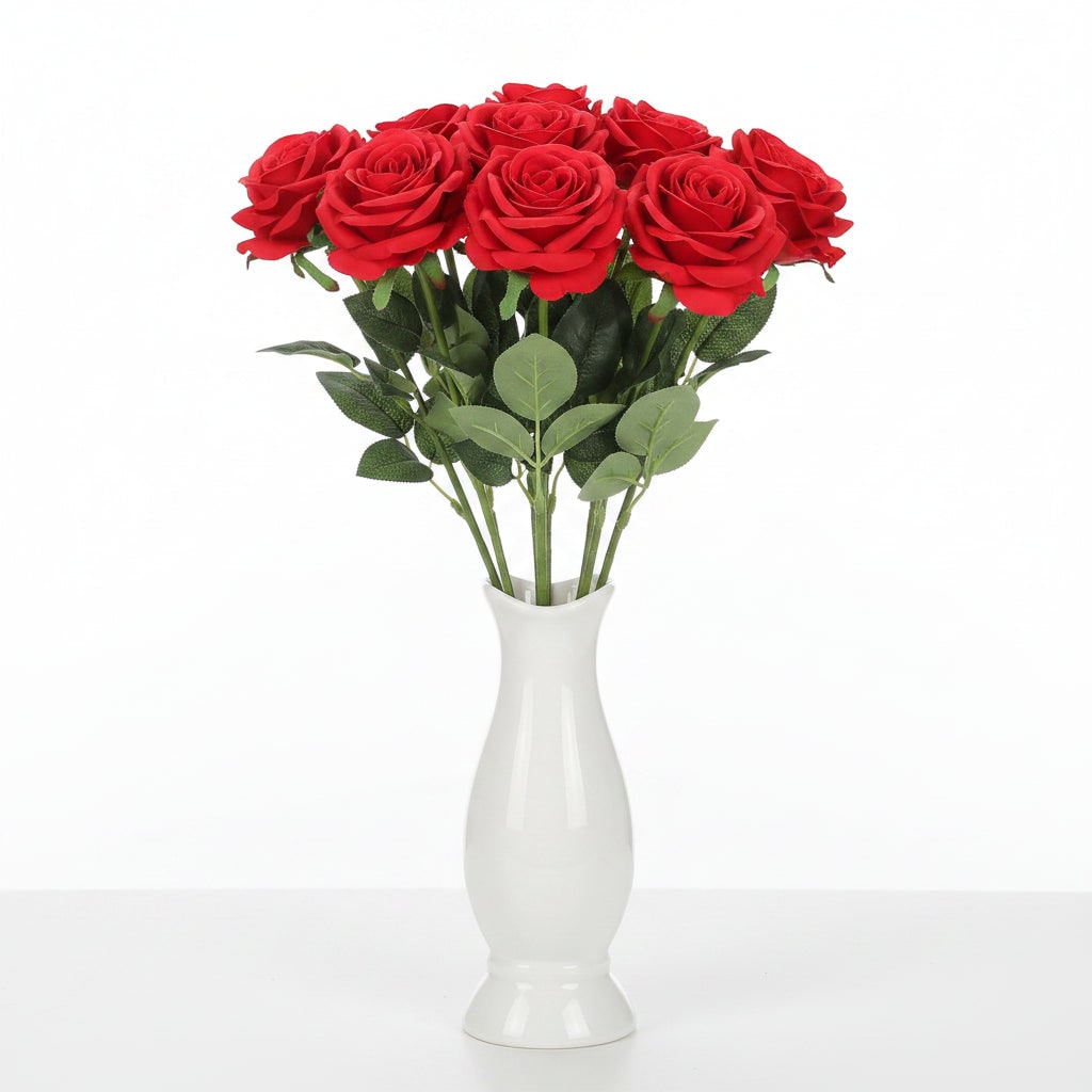 Halloween Artificial Roses Bulk in Vase with Stems for Seasonal Floral Decoration