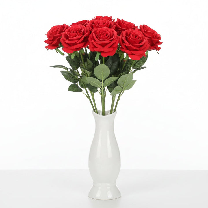 Halloween Artificial Roses Bulk in Vase with Stems for Seasonal Floral Decoration