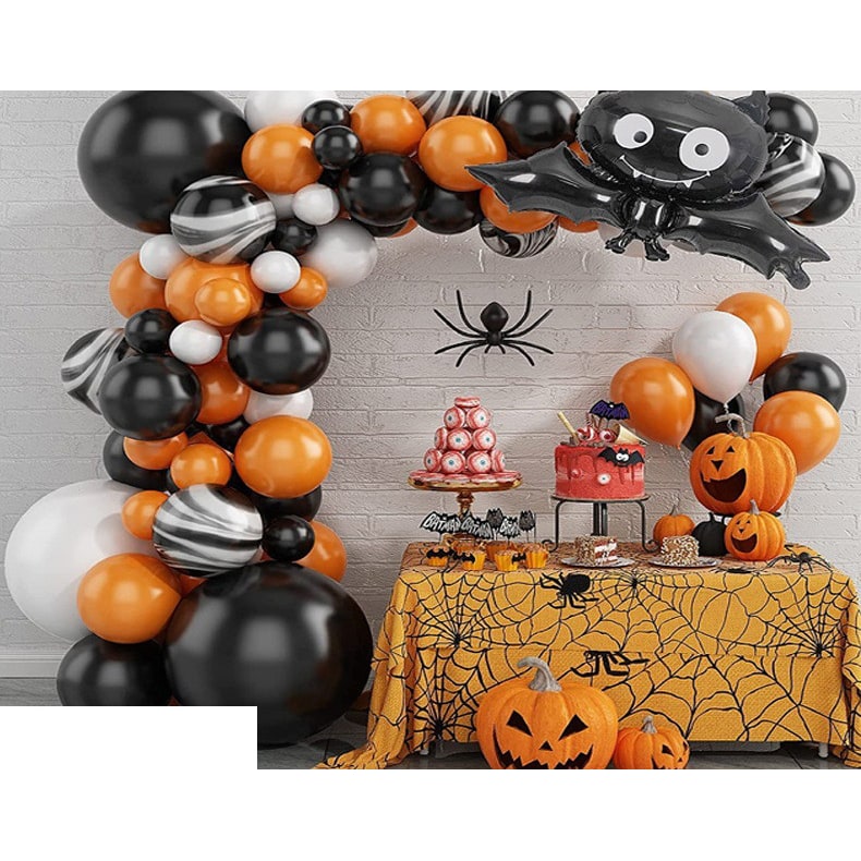 Halloween Balloon Arch Kit with Latex and Foil Garland Decoration for Party Rainbow