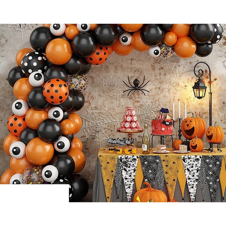 Halloween Balloon Arch Kit with Latex and Foil Garland Decoration for Party Rainbow