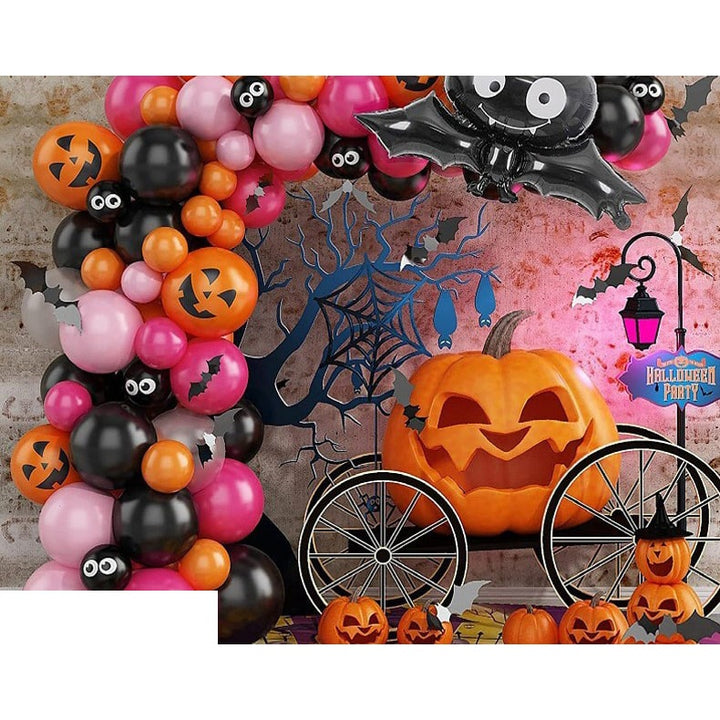 Halloween Balloon Arch Kit with Latex and Foil Garland Decoration for Party Rainbow