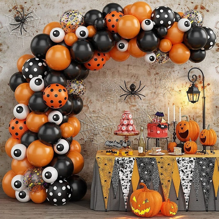Halloween Balloon Arch Kit with Latex and Foil Garland Decoration for Party Rainbow