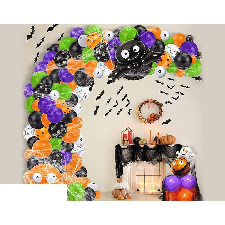 Halloween Balloon Arch Kit with Latex and Foil Garland Decoration for Party Rainbow