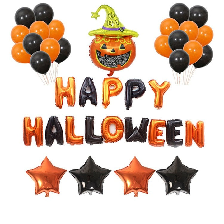 Halloween Balloon Decoration Arch Kit with Foil and Latex for Party