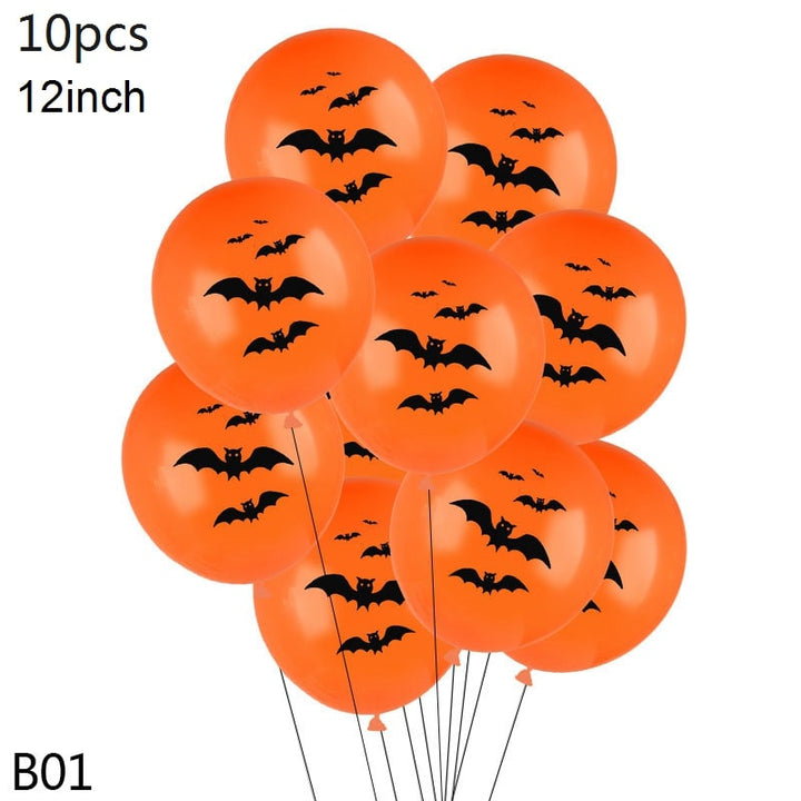 Halloween Balloons Latex Party with Spooky Printed Designs for Decoration Happy Birthday