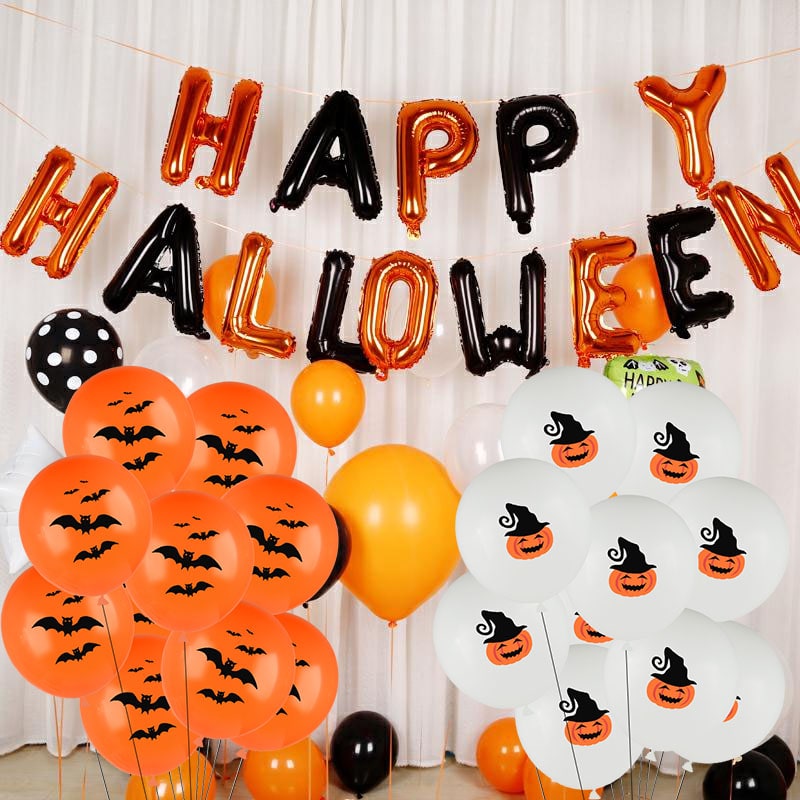 Halloween Balloons Latex Party with Spooky Printed Designs for Decoration Happy Birthday