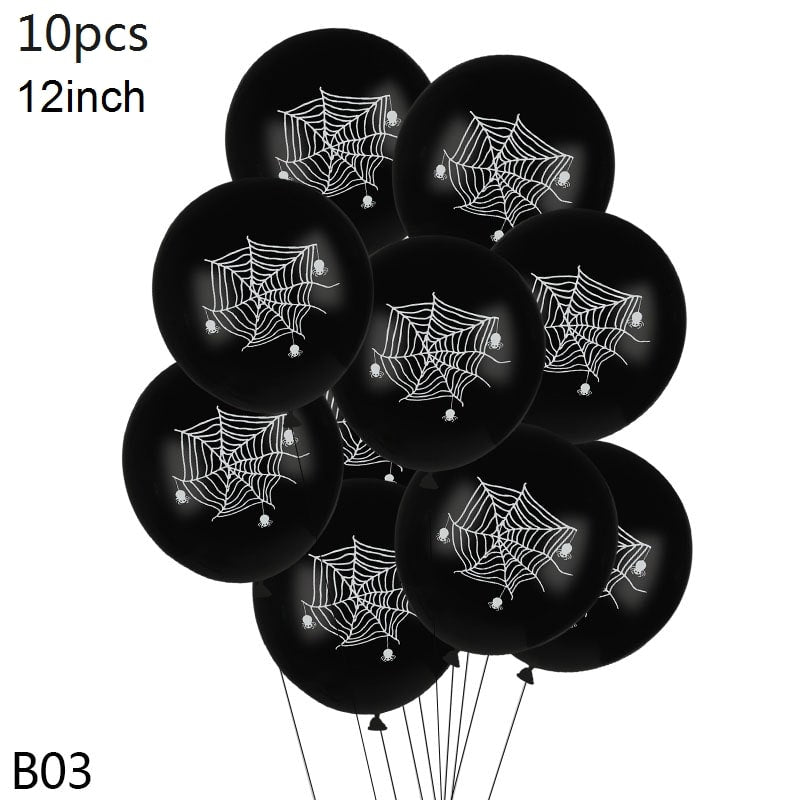 Halloween Balloons Latex Party with Spooky Printed Designs for Decoration Happy Birthday