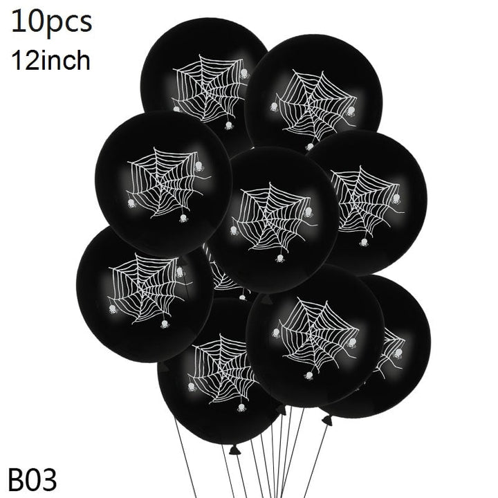 Halloween Balloons Latex Party with Spooky Printed Designs for Decoration Happy Birthday