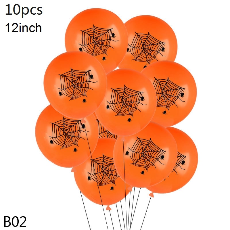 Halloween Balloons Latex Party with Spooky Printed Designs for Decoration Happy Birthday