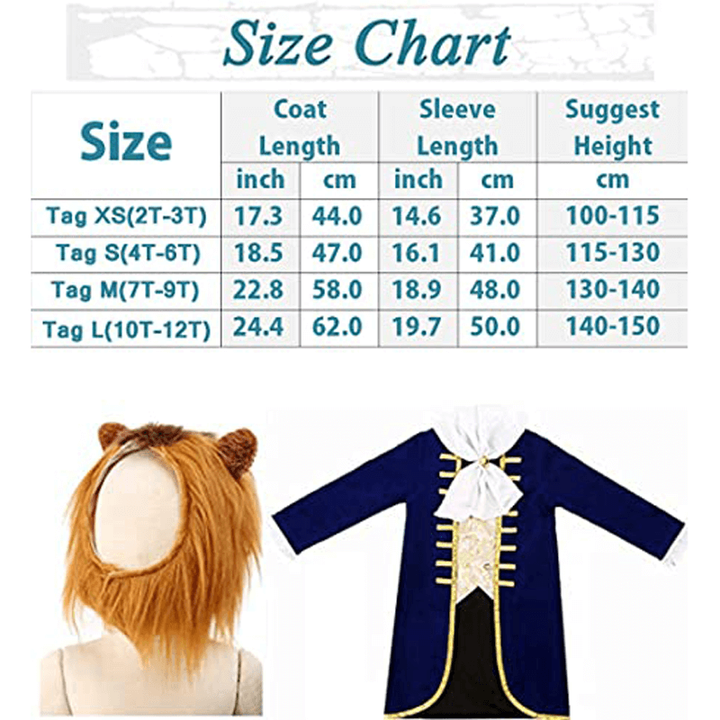 Halloween Beauty and beast mutant Costume with Velvet Jacket Horns Hood
