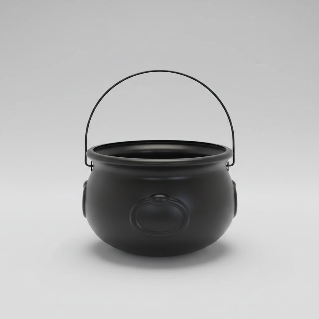 Halloween Cauldron Bucket with Handle for Party Decorations and Trick or Treat