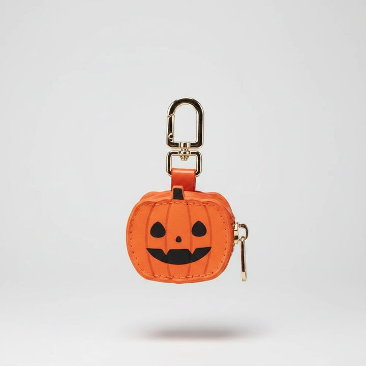 Halloween Coin Purse Keychain Key Holder with Faux Leather Zipper and Mini Pouch Small