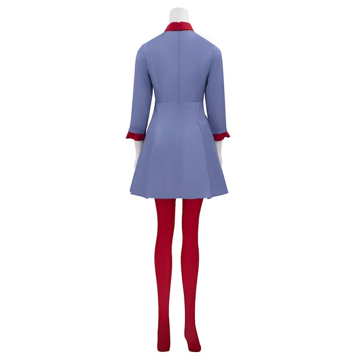 Halloween Cosplay Costume Anime Outfit Dress with Bow and Tights for Party and Conventions