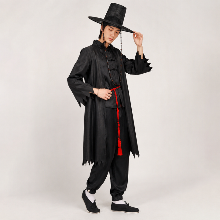 Halloween Cosplay Costume Korean Hanbok with Hat and Accessories Fantasy Set