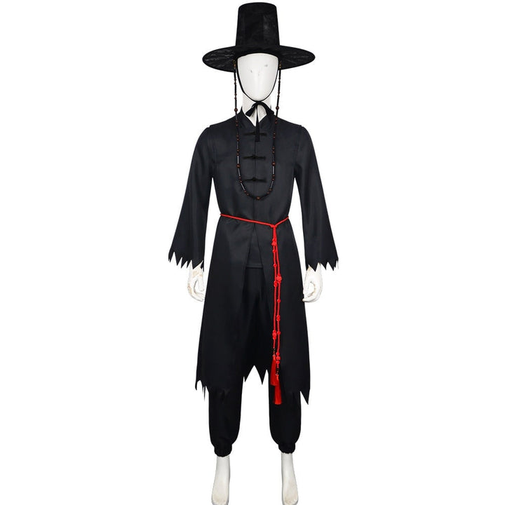 Halloween Cosplay Costume Korean Hanbok with Hat and Accessories Fantasy Set