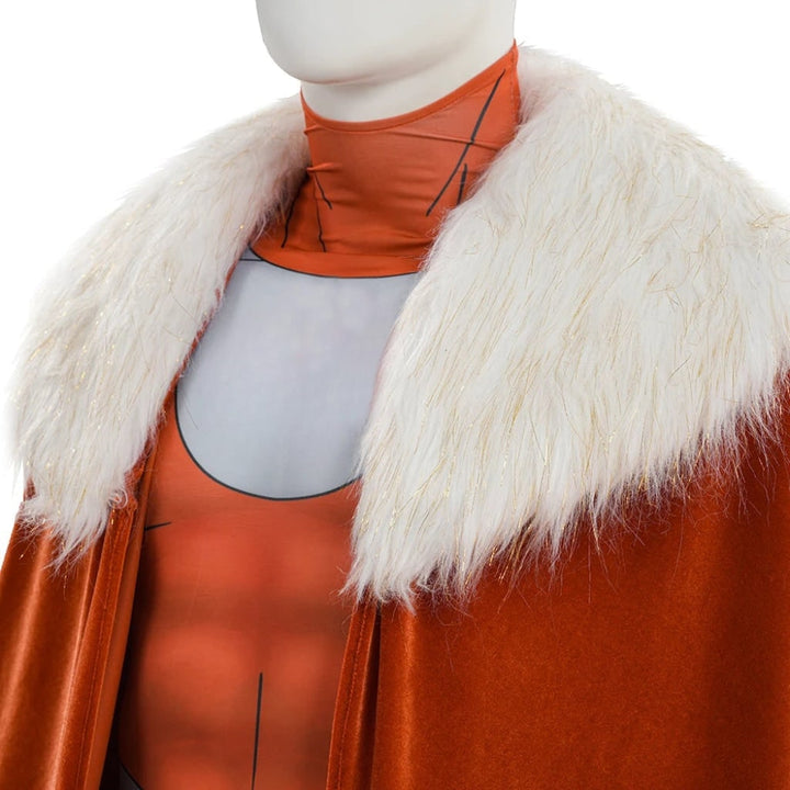 Halloween Cosplay Costume Space Hero with Cape and Sci-Fi Armor Print Anime