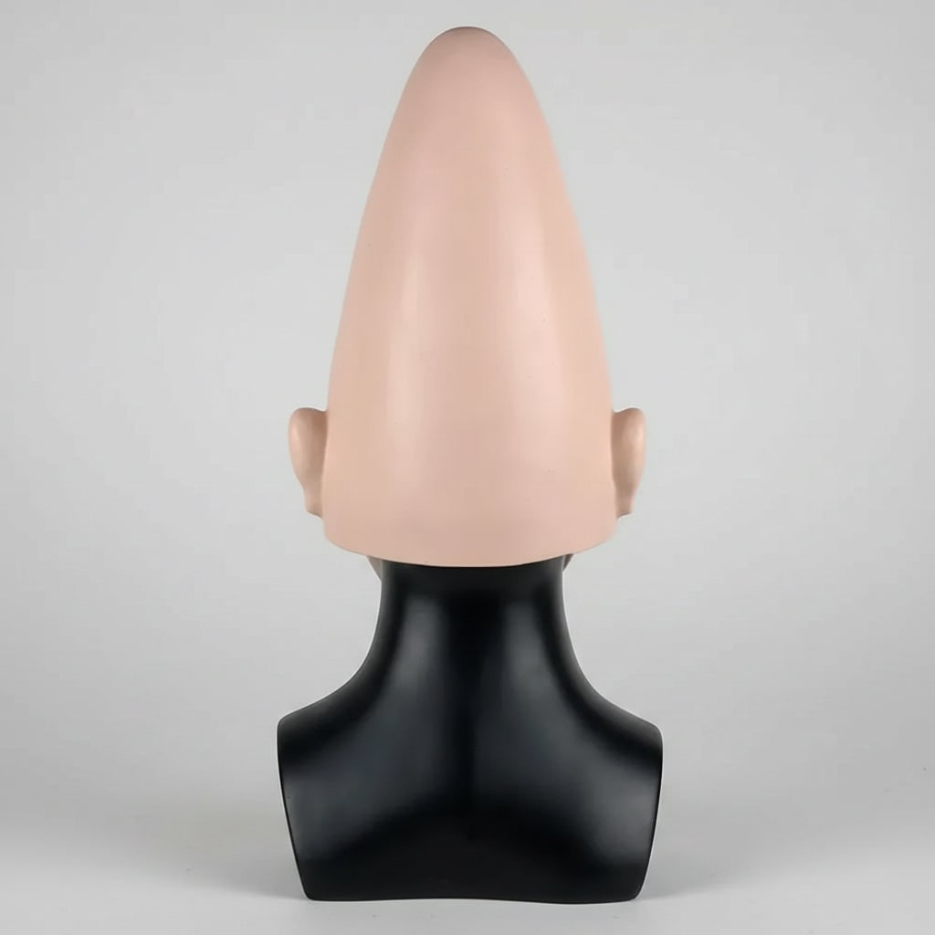 Halloween Costume Alien Conehead Mask with Molded Ears and Wrinkle Details for Party and Cosplay