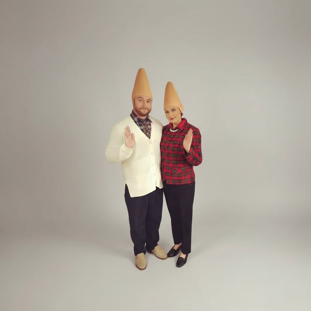 Halloween Costume Alien Conehead Mask with Molded Ears and Wrinkle Details for Party and Cosplay
