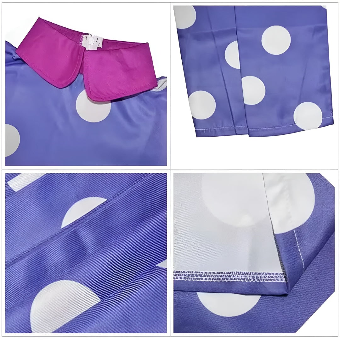 Halloween Costume Cosplay Polka Dot Dress with and Tights
