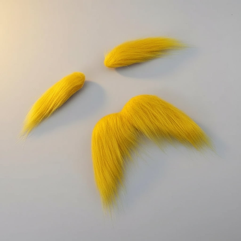 Halloween Costume Mustache and Fake Beard with Bushy Handlebar and Eyebrows Set for Party
