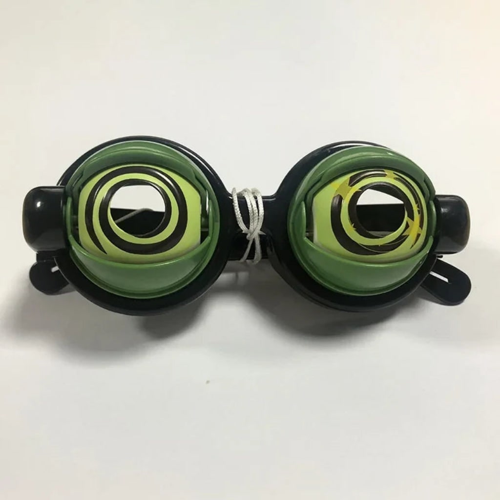 Halloween Crazy Eyes Glasses with Moving Eyelids Novelty Party Eyewear