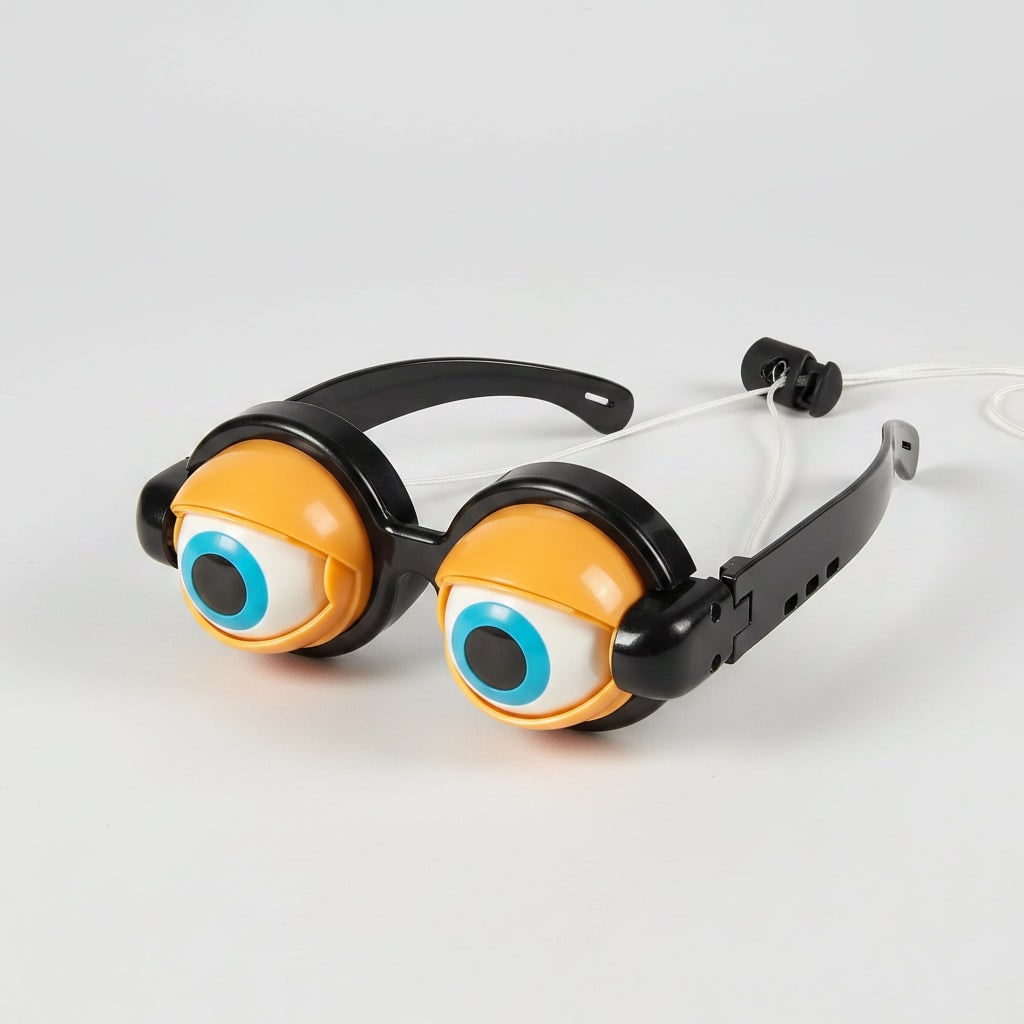 Halloween Crazy Eyes Glasses with String Control Novelty Prank Toy Affordable Prescription
