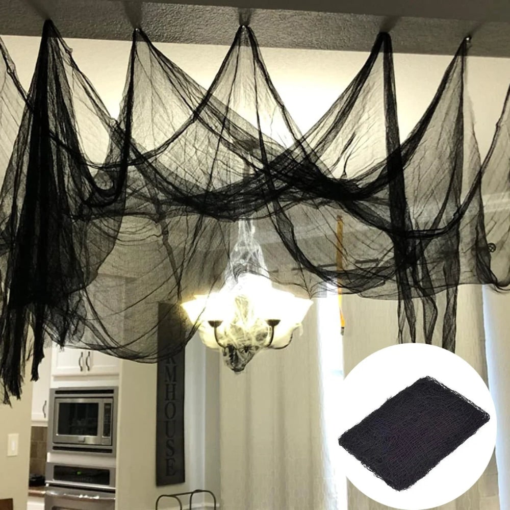 Halloween Creepy Cloth Gauze Black Spooky Decoration for Haunted House Party