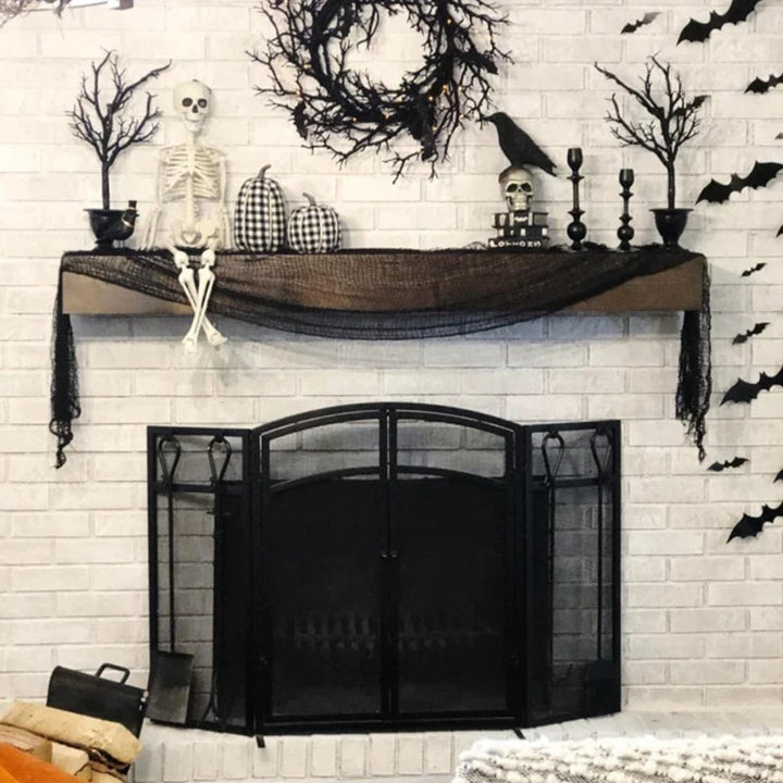 Halloween Creepy Cloth Gauze Black Spooky Decoration for Haunted House Party