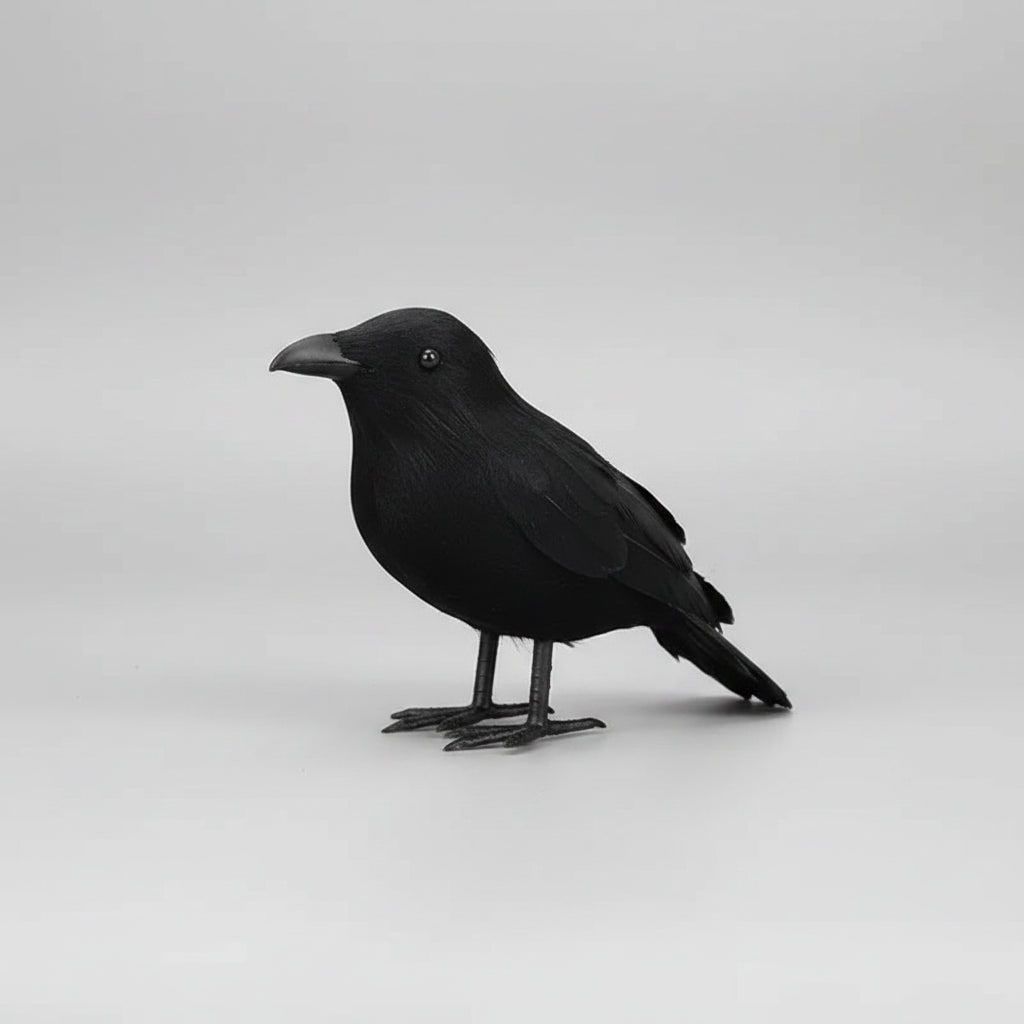 Halloween Crow Decoration Realistic Artificial Prop for Haunted House Party and Yard Display
