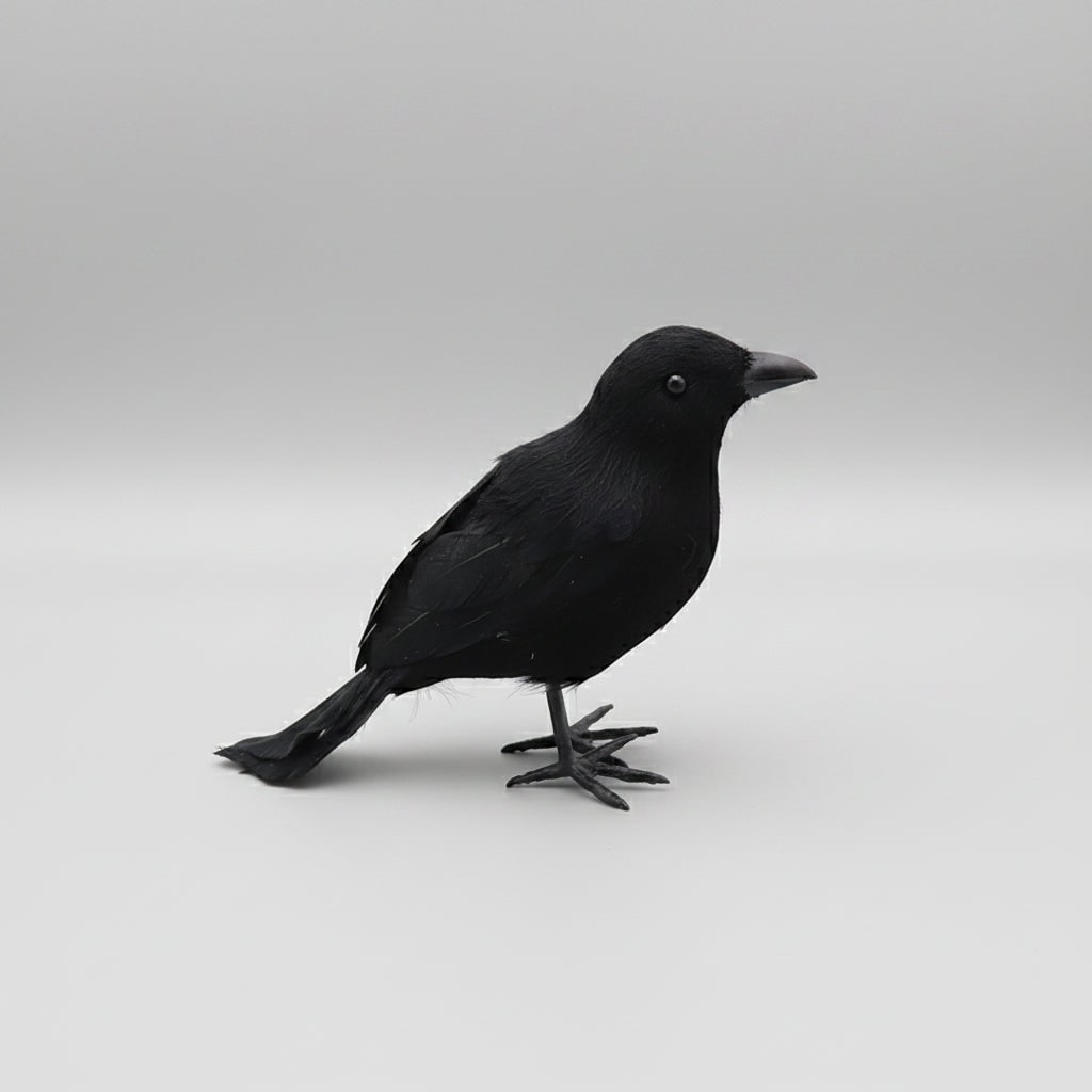 Halloween Crow Decoration Realistic Artificial Prop for Haunted House Party and Yard Display
