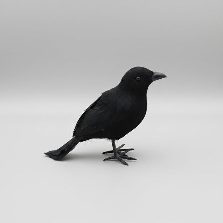 Halloween Crow Decoration Realistic Artificial Prop for Haunted House Party and Yard Display