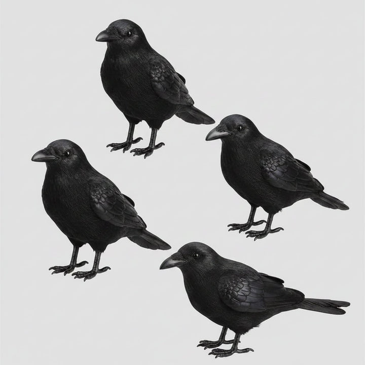 Halloween Crow Decoration Realistic Artificial Prop for Haunted House Party and Yard Display